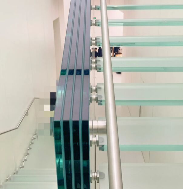 6.76-12.38мм Строительство Ламинированное Температурное Декоративное Строительство Безопасное лестничное стекло